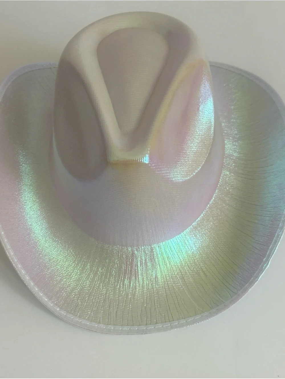 Iridescent Blue & white Cowboy Party Hats - Shimmery Celebration Headwear